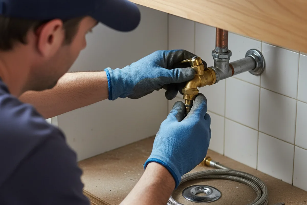 Shutoff valve and fitting work during Emergency Plumbing in Loachapoka